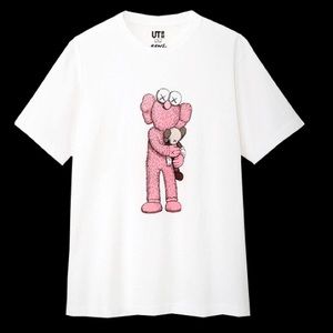 KAWS x Uniqlo Pink BFF Tee White